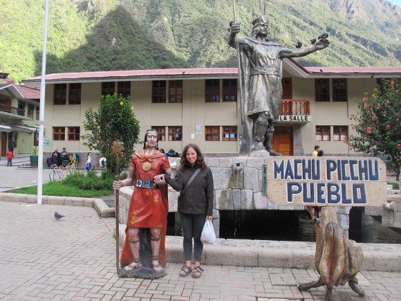 i met up with some friends in the town square. 