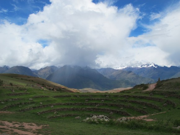 look at the snow capped mountain in the background!