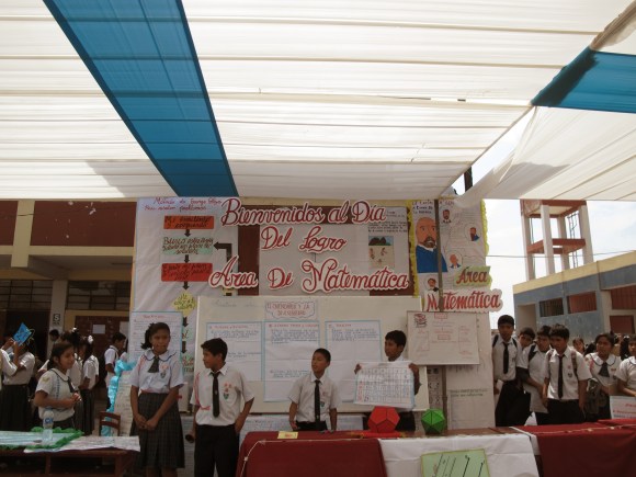 showing off what they have learned in math...it was...riveting...